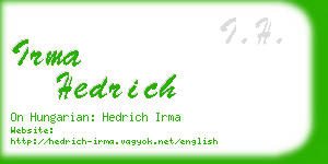 irma hedrich business card